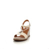 Sandales compensées en cuir crème Fugitive